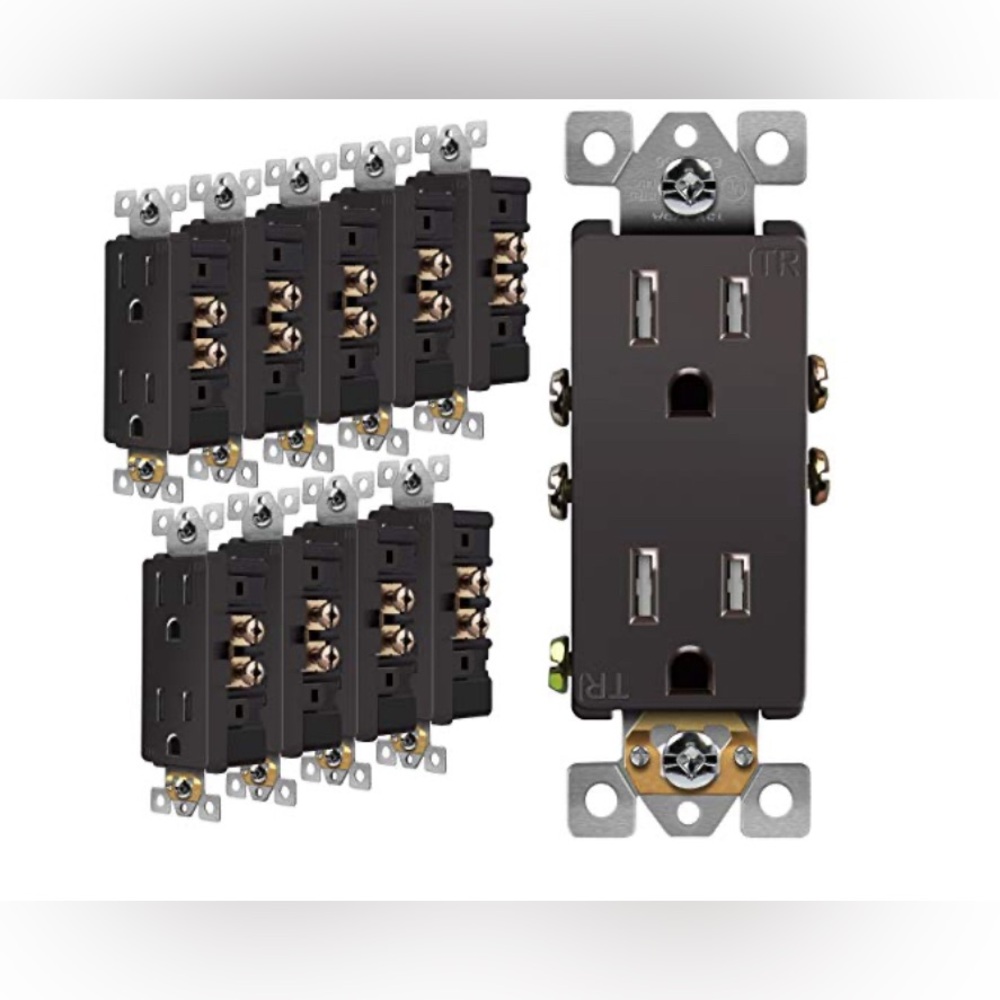 Black Electrical Outlet Set 12PCS